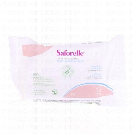 SAFORELLE Lingettes nettoyantes intime x 10