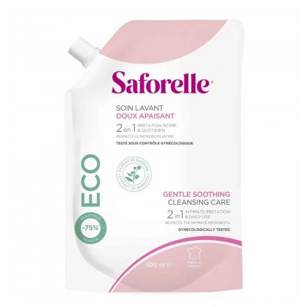 SAFORELLE Soin lavant doux apaisant (recharge 500ml)
