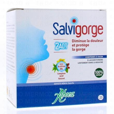 ABOCA Salvigorge - 2Act Comprim&eacute; pour maux de gorge x20 comprim&eacute;s &agrave; sucer