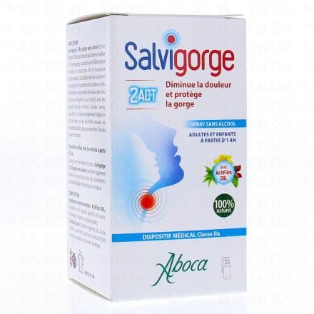 ABOCA Salvigorge - 2Act Spray sans alcool pour maux de gorge 30ml