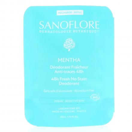 Déodorant Fraicheur Bio Anti-traces 48h Mentha eco recharge 50ml