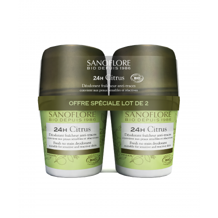 SANOFLORE Citrus Déodorant roll on 50ml 2 x 50 ml