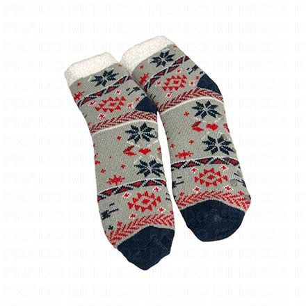 SANOSOIN Chaussettes Bien-être Aloe Vera grise et bleue 35/40