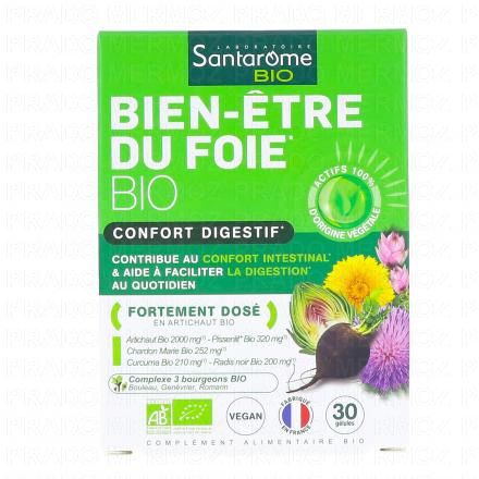 SANTAROME Expert Digest - Bien-Être du Foie Bio x30 gélules