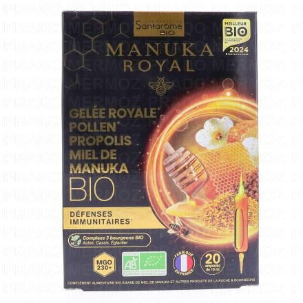 SANTAROME Gelée Royale Pollen Propolis Miel de Manuka Bio x20 ampoules