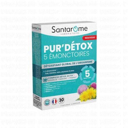 SANTAROME Pur'Detox 5 Emonctoires x30 g&eacute;lules