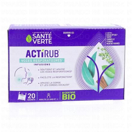 SANTE VERTE Actirub - Infusions voies respiratoires bio x20 sachets