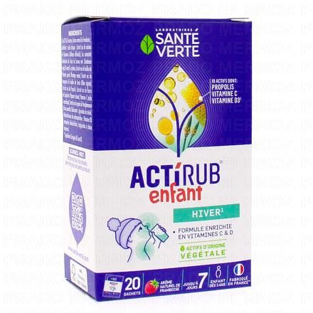 SANTÉ VERTE Actirub enfant goût framboise 20 sachets