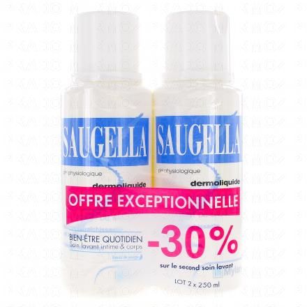 SAUGELLA Dermoliquide émulsion lot de 2 flacons de 250ml