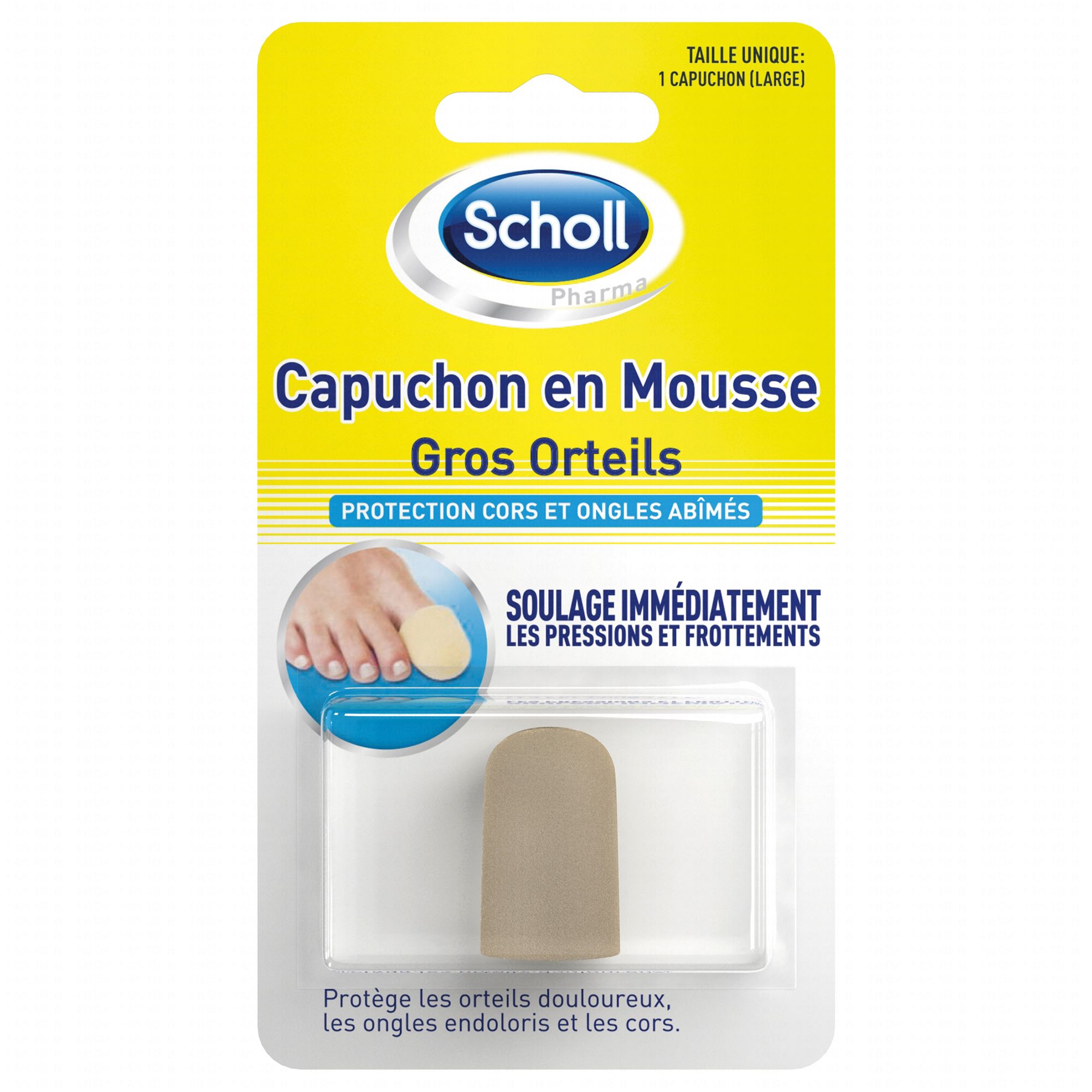 SCHOLL Capuchon en mousse pour gros orteils taille unique Parapharmacie en ligne Prado Mermoz
