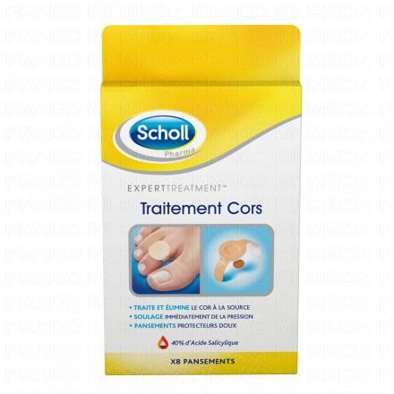 SCHOLL Expert traitement - Pansements coricides cors lot de 8