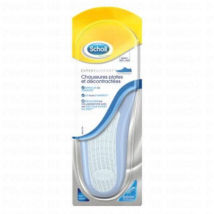 SCHOLL Expert support - Semelles de confort chaussures plates et décontractées (taille 35,5/40,5)