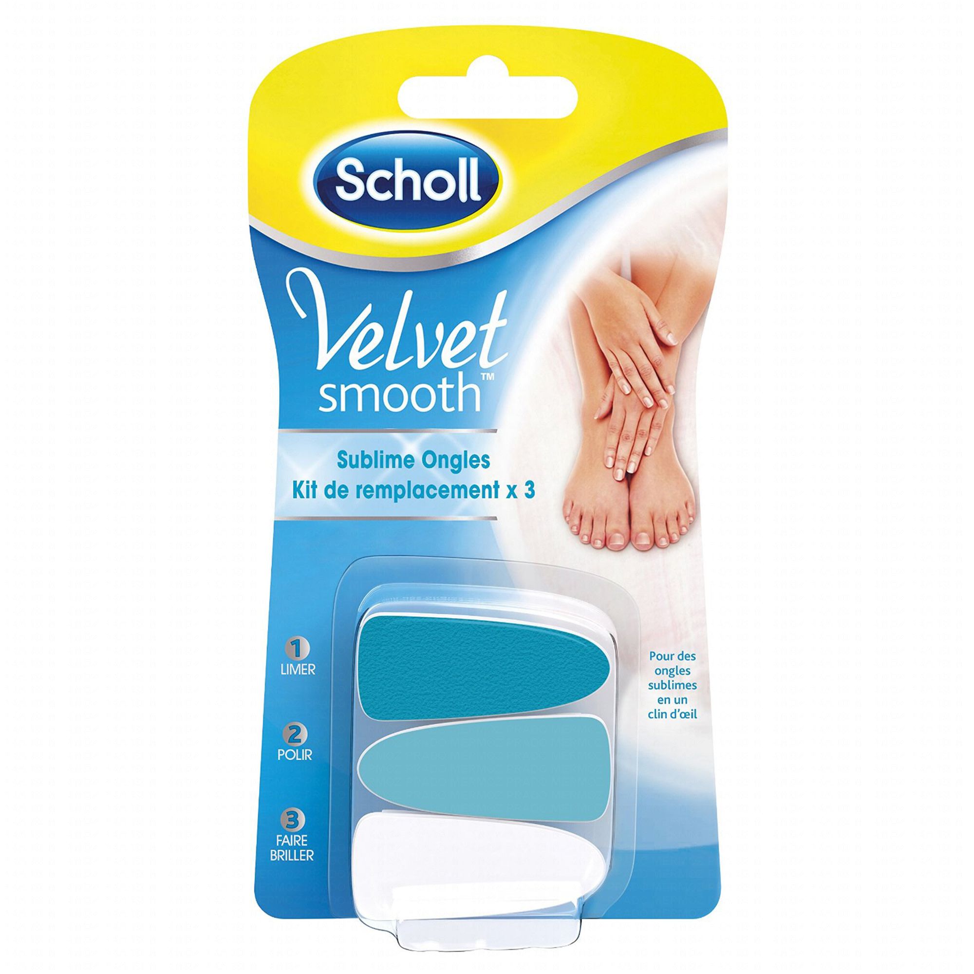 Scholl Velvet Smooth Sublime Ongles Kit De Remplacement X 3