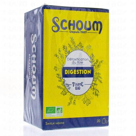 SCHOUM Digestion Tisane Bio x20 sachets - Parapharmacie Prado Mermoz