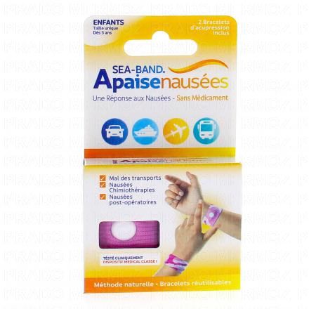 SEA-BAND Bracelet anti-nausées enfant boite de 2