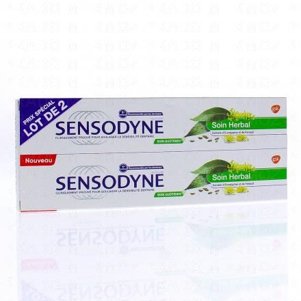 SENSODYNE Dentifrice sensibilité Soin herbal (2*75ml)