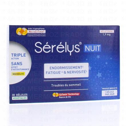 SERELYS Nuit Endormissement, fatigue et nervosité 30 gélules