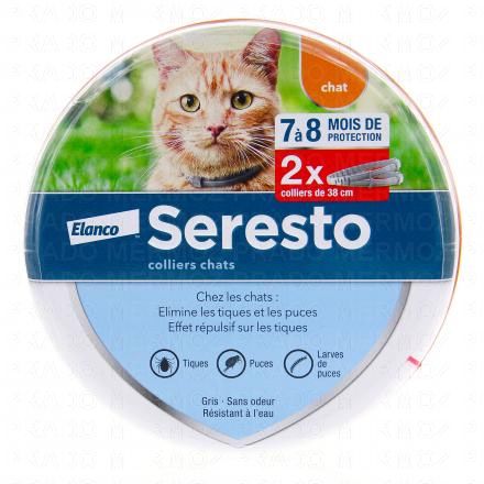 SERESTO Collier chat anti-tiques et puces (x2)