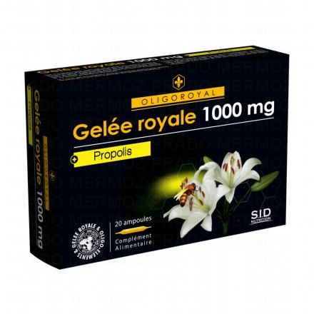 SID NUTRITION Oligoroyal gelée royale 1000mg - propolis boîte de 20 ampoules de 10ml