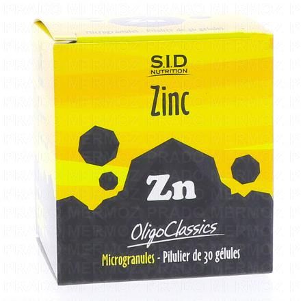 SID NUTRITION Phytoclassics Zinc boîte de 30 gélules