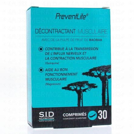 SID PreventLife Décontractant Musculaire 30 comprimés