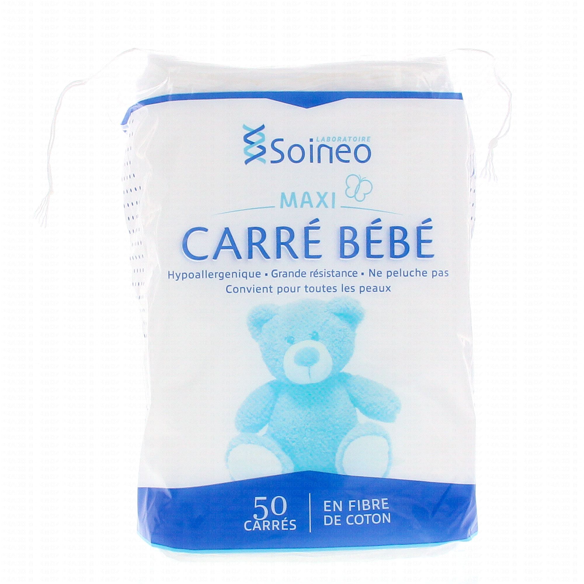 SOINEO Carré coton bébé Maxi x50 - Parapharmacie Prado Mermoz
