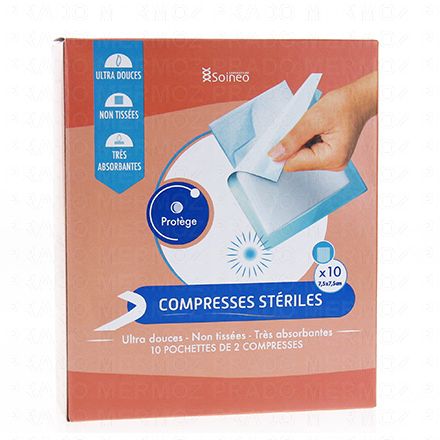 SOINEO Compresses stérilles gaze 7,5x7,5cm (x10)