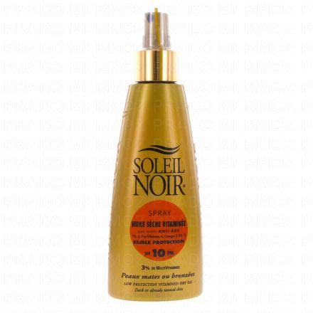 SOLEIL NOIR Huile sèche vitaminée SPF10 spray 150ml