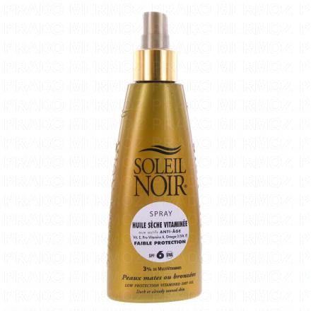 SOLEIL NOIR Huile sèche vitaminée bronzage intense SPF6 spray 150ml