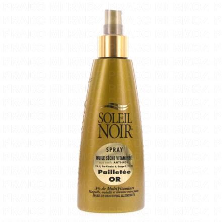 SOLEIL NOIR Huile sèche vitaminée pailletée or Spray 150ml