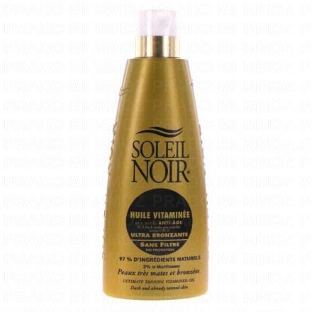 SOLEIL NOIR Huile vitaminée ultra-bronzante sans filtre flacon 150ml 2
