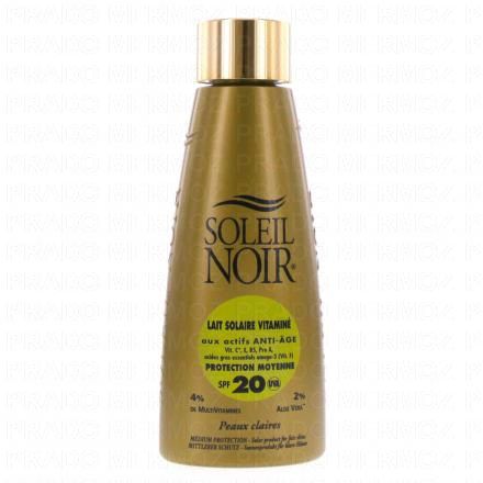 SOLEIL NOIR Lait solaire vitaminé SPF20 Flacon 150ml 4