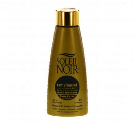 SOLEIL NOIR Lait vitaminé sans filtre ultra bronzant flacon 150ml 4