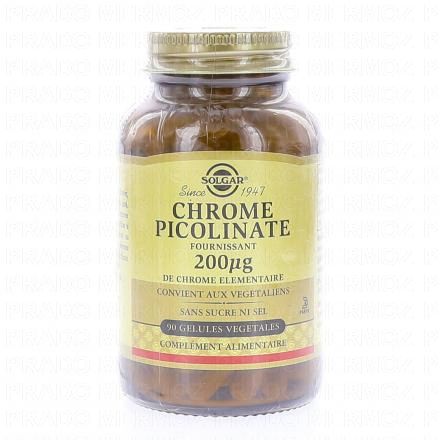 SOLGAR Chrome Picolinate 200µg x90 Gélules