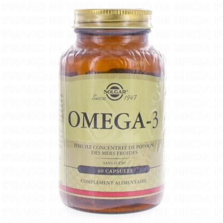 SOLGAR Oméga-3 flacon de 60 capsules