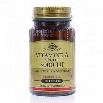 SOLGAR Vitamine A sèche 5000 UI 100 TAB