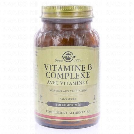 SOLGAR Vitamine B Complexe avec vitamine C x100 tablettes