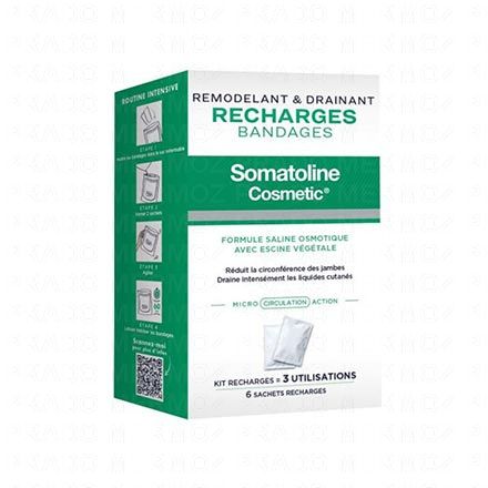 SOMATOLINE COSMETIC Bandages Remodelants & Drainants (kit de recharge)