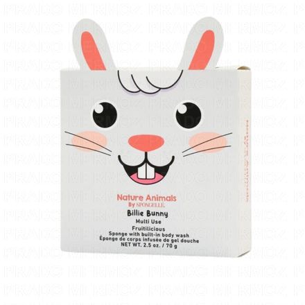 SPONGELLE Animals - Eponge pour le corps infus&eacute;e de gel douche (billie bunny 70g)