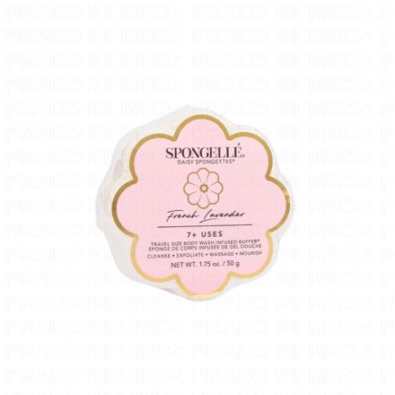 SPONGELLE Daisy Spongette - Eponge de corps infus&eacute;e de gel douche French lavender 50g