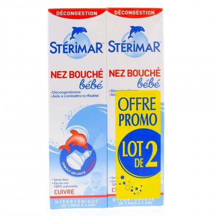 STÉRIMAR Hypertonique bébé (lot de 2 flacons de 100ml)