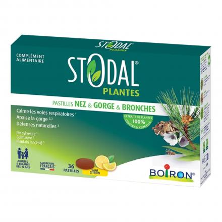 STODAL Plantes - Pastilles Nez & Gorge & Bronches x36 Pastilles Citron