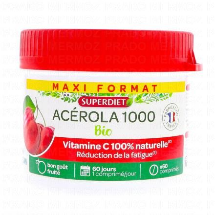 Acérola 1000 vitamine C bio pot de 60 comprimés