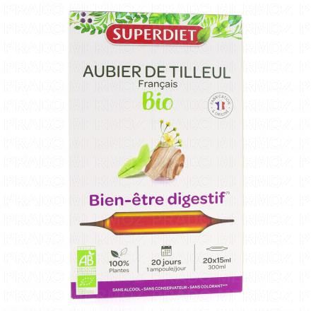 Aubier de tilleul bio solution buvable digestion 20 ampoules 6