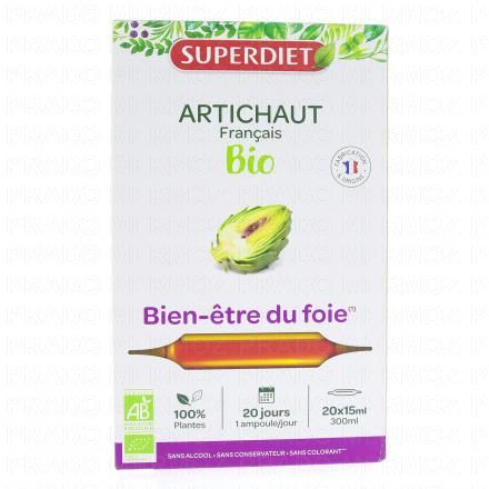 SUPERDIET Bien-être du foie artichaut 20 ampoules