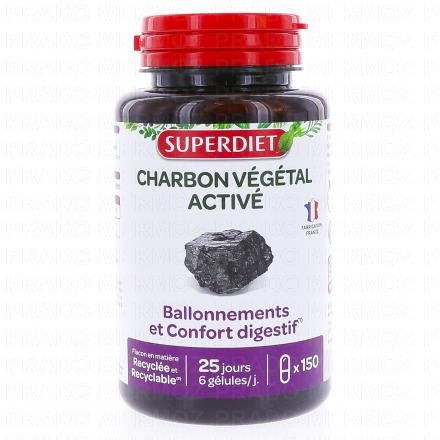 Charbon Végétal activé flacon 150 gélules