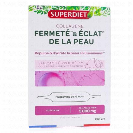 SUPERDIET Collagène - Fermeté et Éclat de la Peau Collagène x20 Ampoules de 10ml