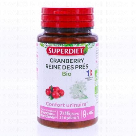 SUPERDIET Cranberry et Reines des Près Bio 45 gélules