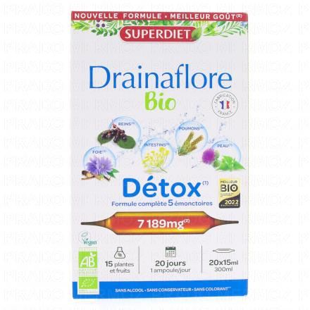 SUPERDIET Drainaflore bio (20 ampoules)