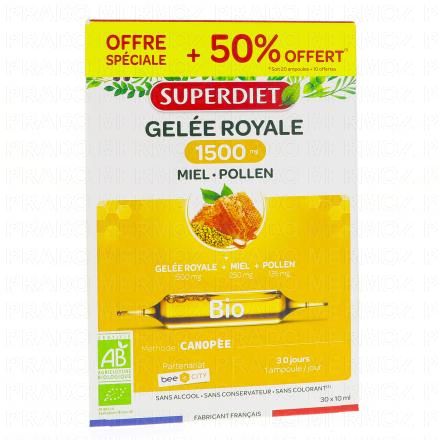 Gelée royale bio ampoules 10ml x 30 2